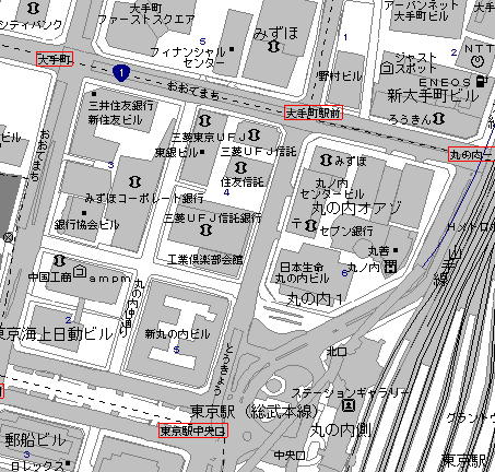 東京駅丸の内北口（©MapFan Web）