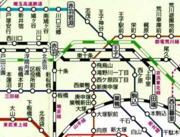 首都圏鉄道路線図（©ＪＲ東日本）より抜粋